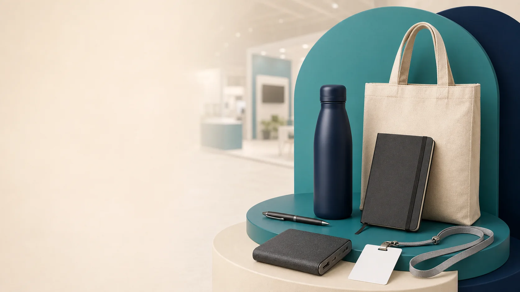 Fuar ve saha ekibi için çanta, matara, defter, powerbank ve yaka kartı