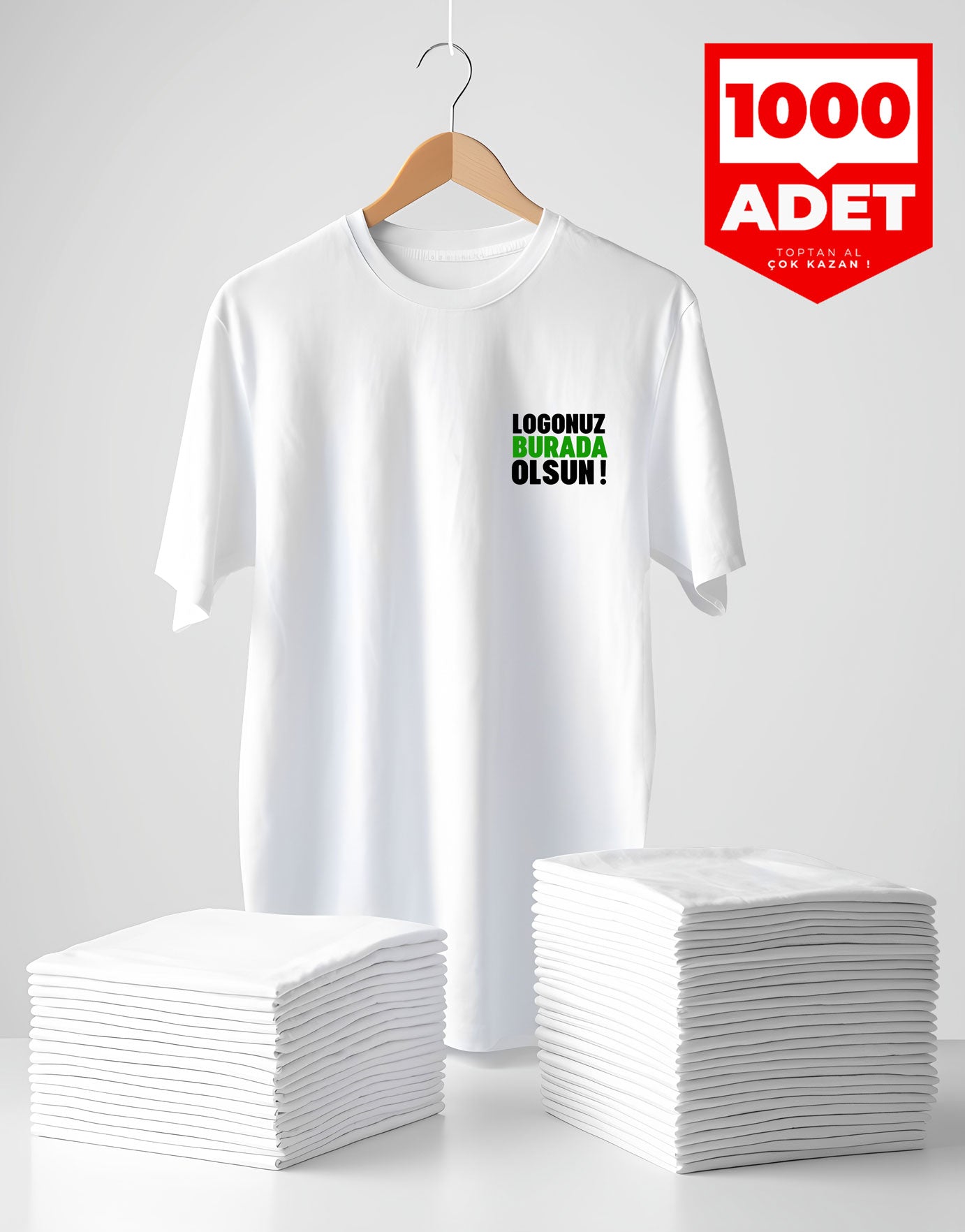 Baskılı Promosyon Tişört - 1000 Adet - Tek Renk Baskı