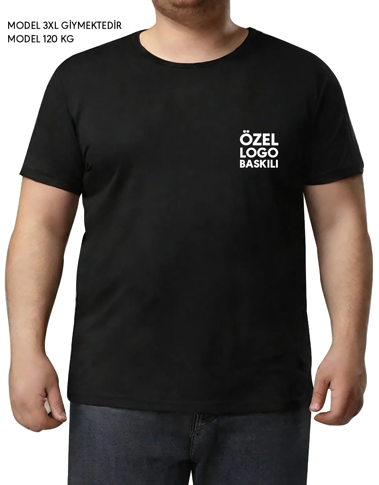 Büyük Boy Tişört - Siyah (Özelleştirilebilir)