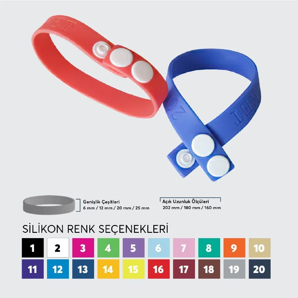 Çıtçıtlı Silikon Bileklik