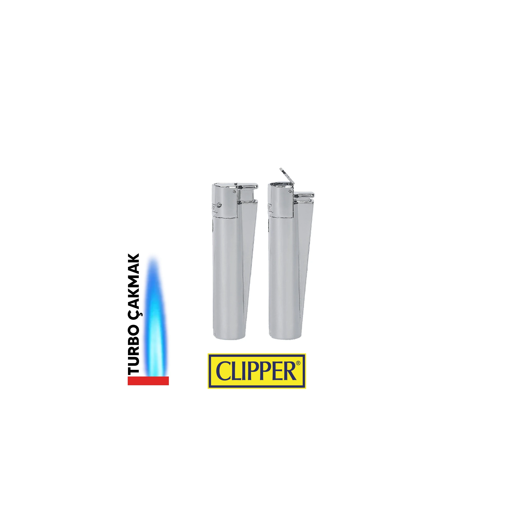 Clipper Metal Jet Sılver Çakmak