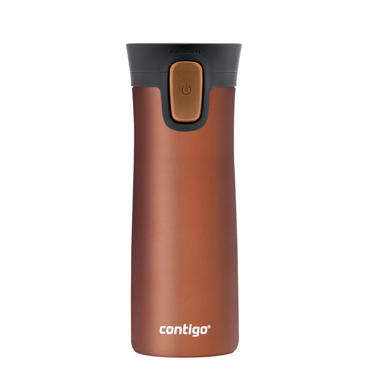 Contigo Pinnacle Vakumlu Termos Matara Tek El Bas İç 420ml  8095411 Kahverengi