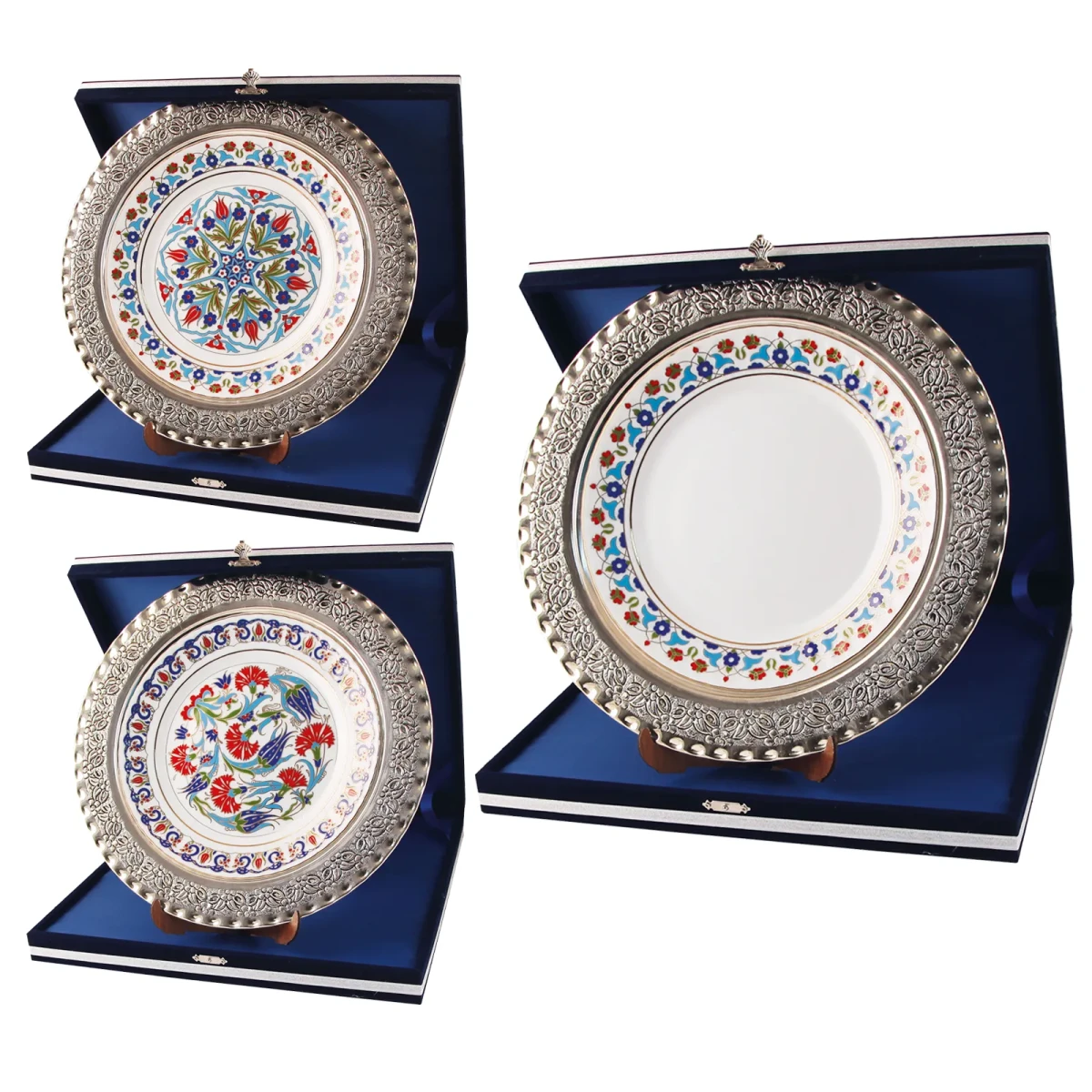 Gpt-03 Gümüş Işlemeli Plaket Tabak