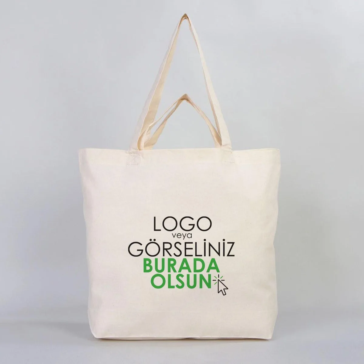 Ham Bez Alışveriş - Market Çantası 48x41x10 cm (Özelleştirilebilir)