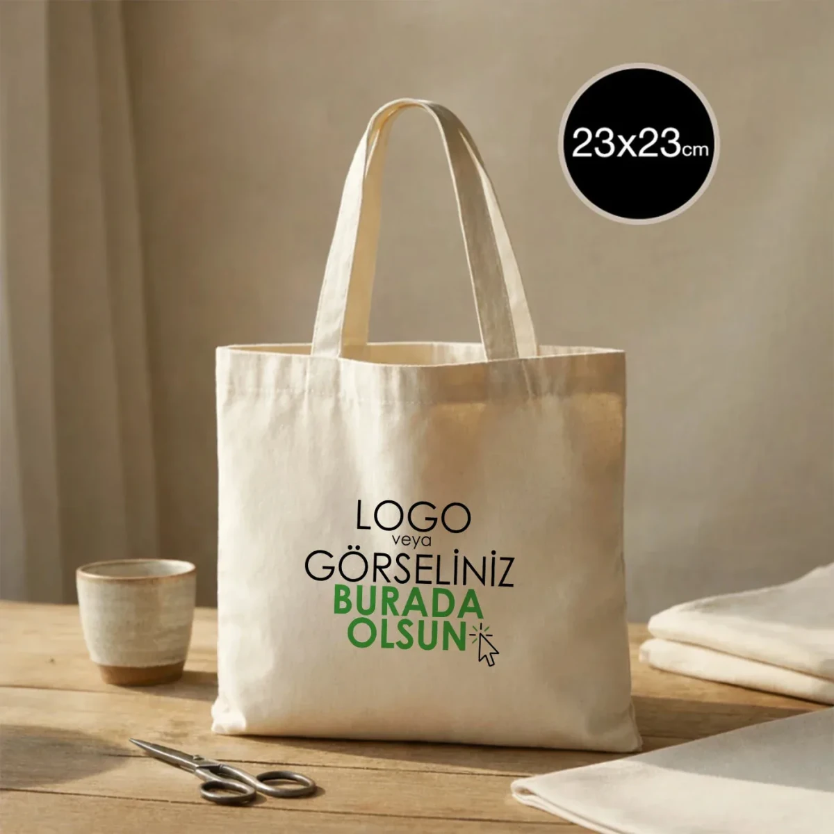Ham Bez Çanta 23x23 cm (Özelleştirilebilir)