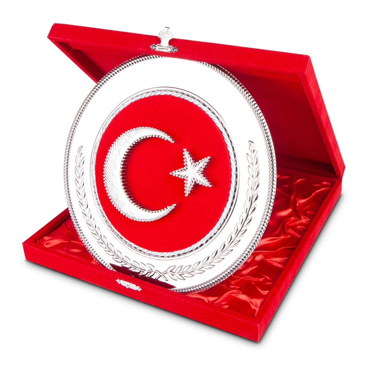 Hilal Yuvarlak Bayrak Plaket