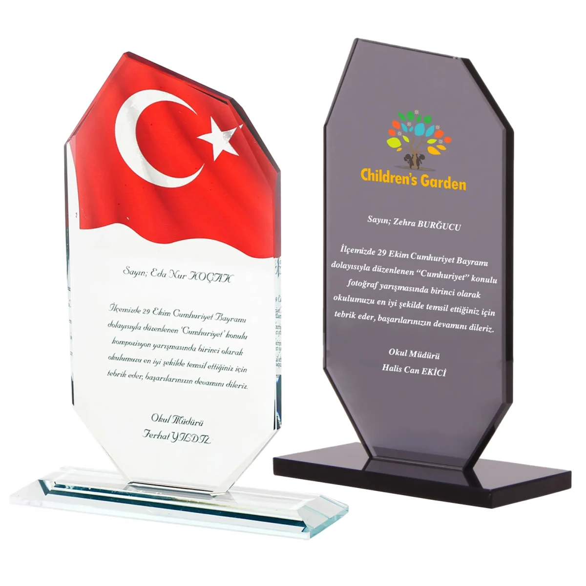 Oskay Siyah Kristal Plaket