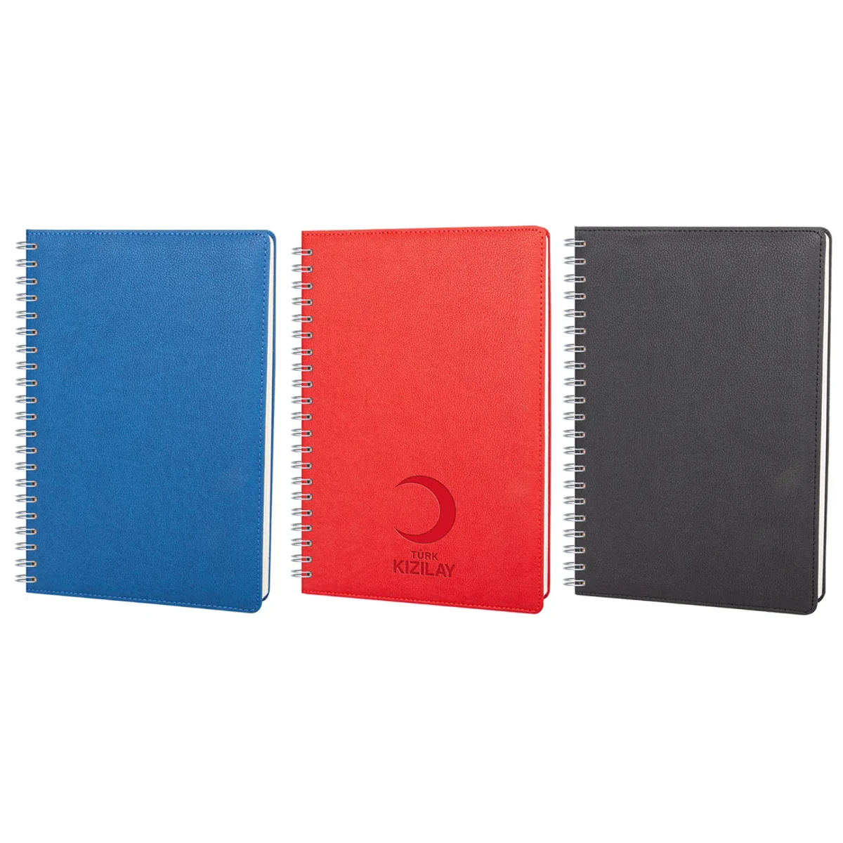 Plevne Lacivert Kareli Tarihsiz Spiralli Defter (20X28 Cm)