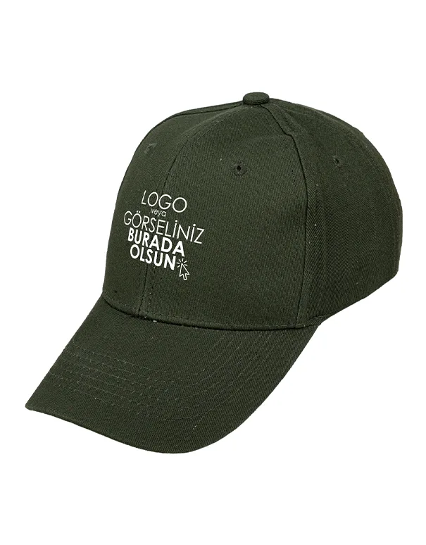 Premium Gabardin Şapka - Koyu Yeşil (Özelleştirilebilir)