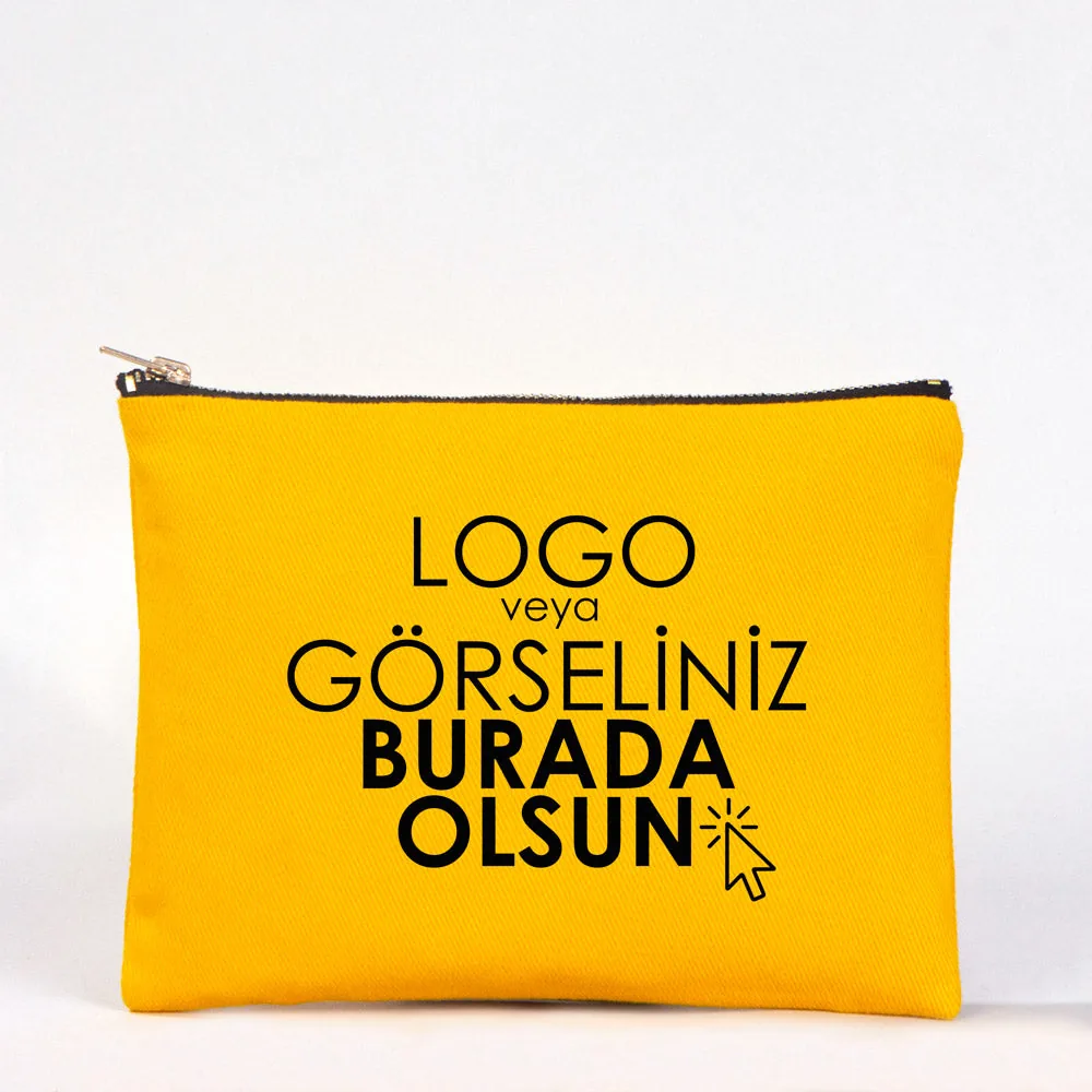 Star Clutch 21x15 Sarı - Metal Fermuar(Özelleştirilebilir)