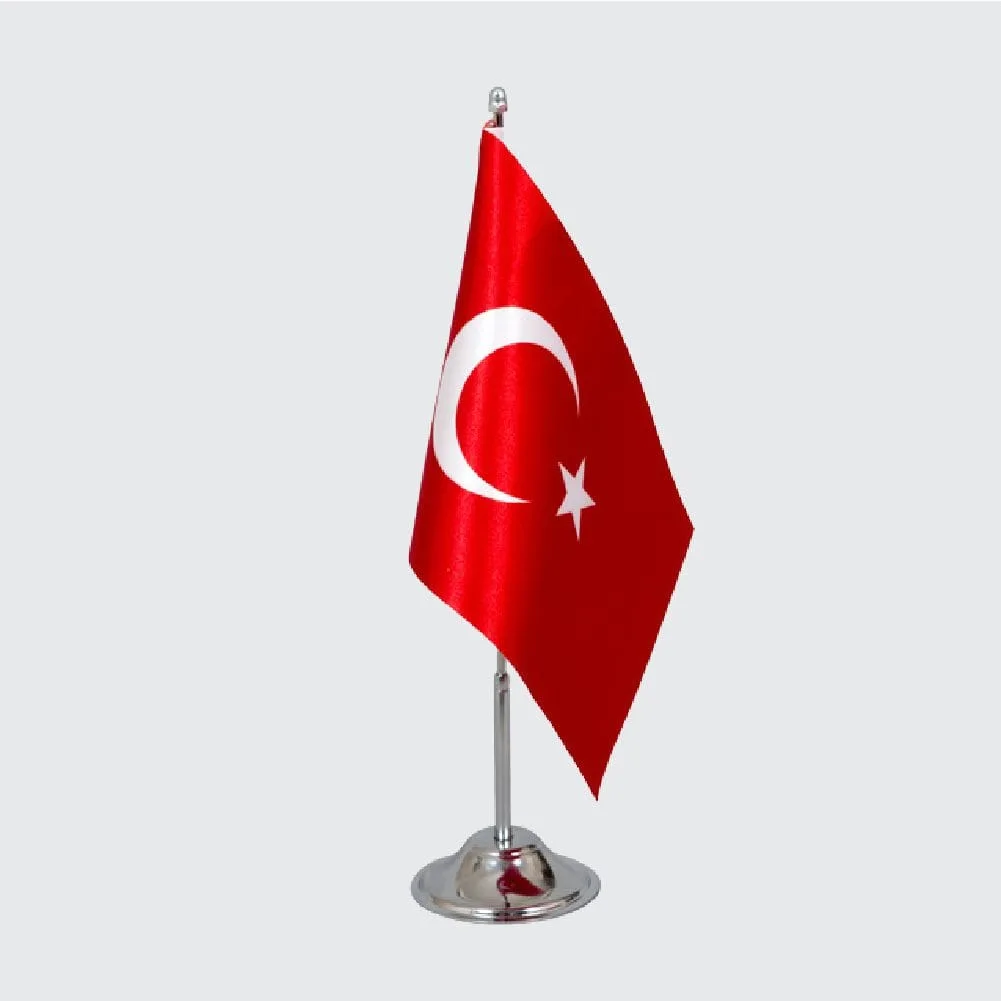 Türk Bayrağı Masa Seti Tek Direkli
