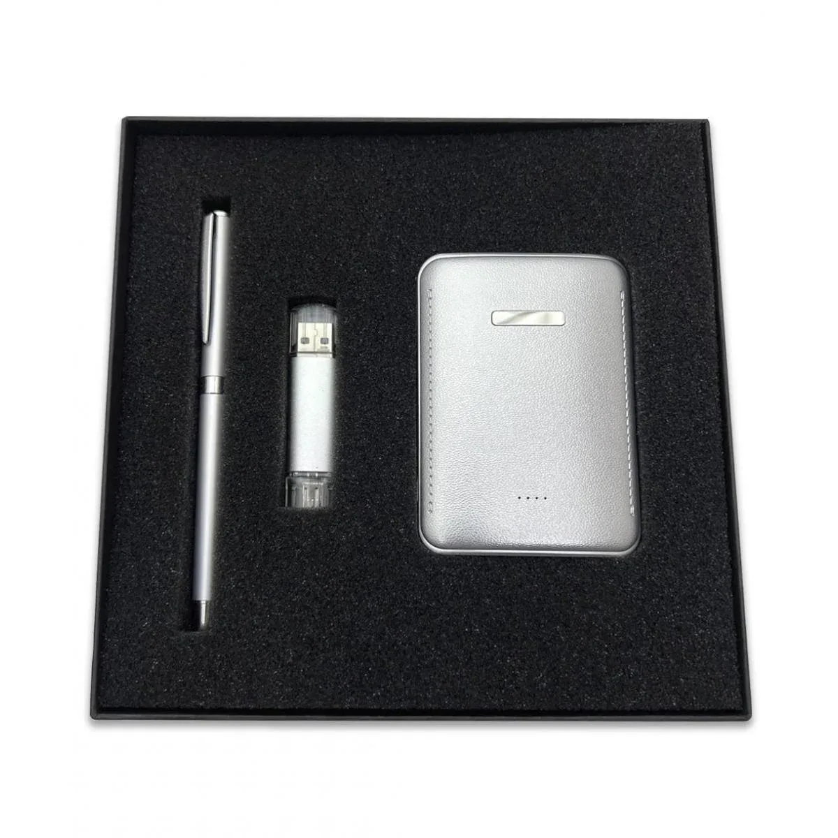 BYL 78 Set: Powerbank - Rollerball Pen - USB Flash Drive 32GB