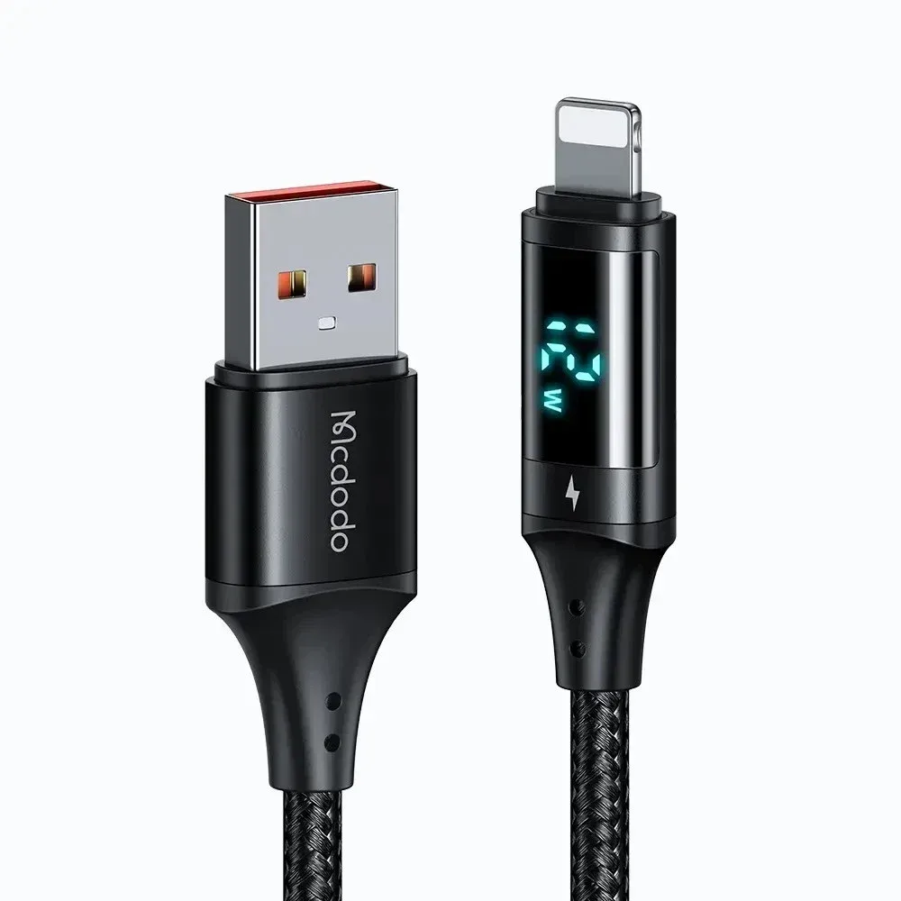 Mcdodo CA-1060 Dijital Ekranlı USB-A to Lightning Hızlı Data-şarj Kablosu 3a 1.2m