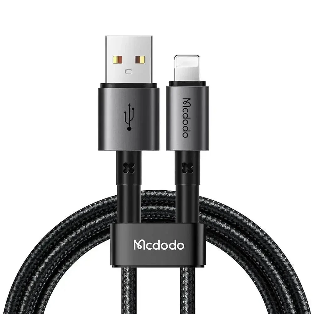 Mcdodo CA-3580 Usb-ATo Lightning Şarj Ve Veri Aktarım Kablosu - 1.2m Siyah