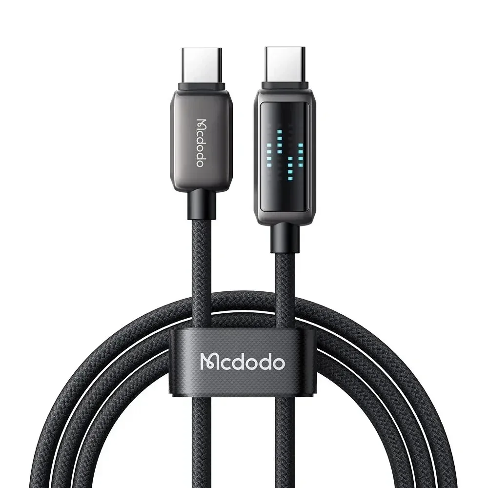 Mcdodo CA-4250 100w Type-c to Type-c Şarj Hız Göstergeli Şarj Ve Data Kablosu- 1.2m Siyah