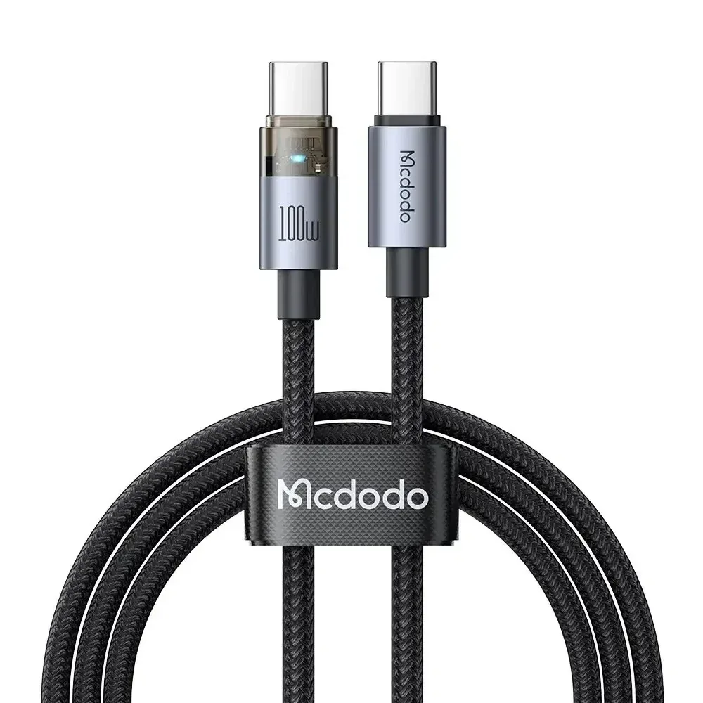 Mcdodo CA-5580 Type-c to Type-c 100w 1.2m Şeffaf Kablo