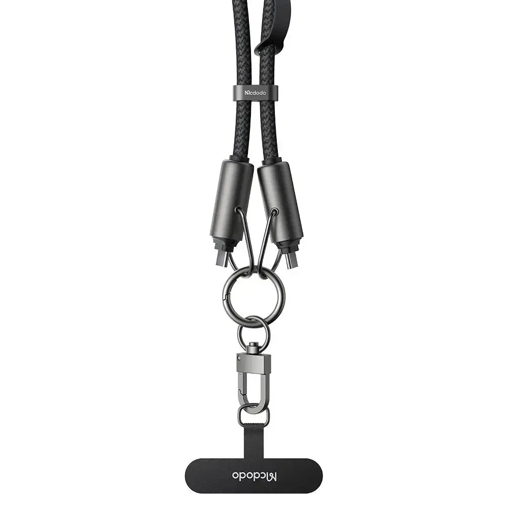 Mcdodo CA-6830 1.2m 60w Multi-Function Crossbody Neck Hanger Cable Black