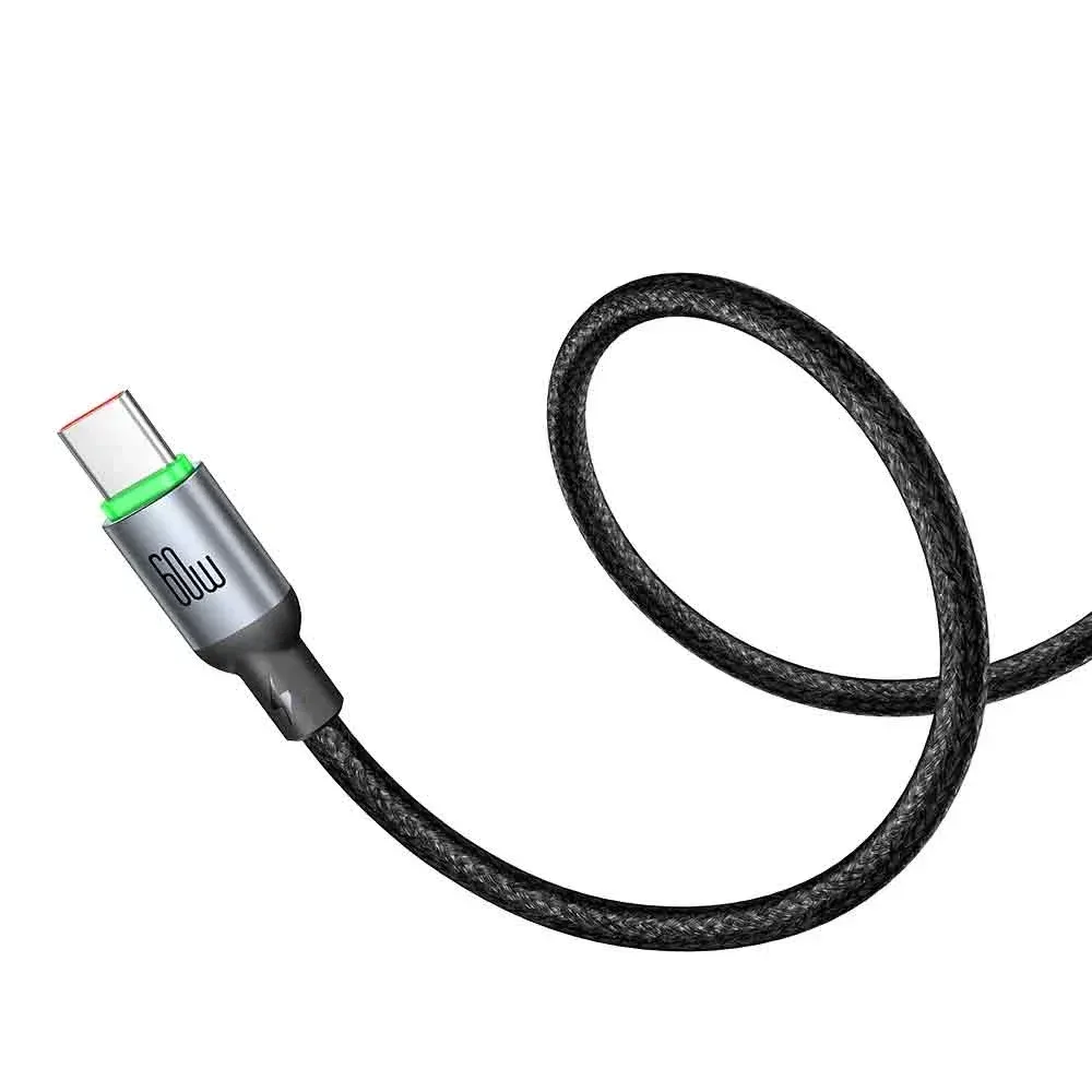 Mcdodo CA-6871 Type-c Type-c 60W PD Fast Charging E-Marker Chip Easy Series Knitted Cable Black 2m