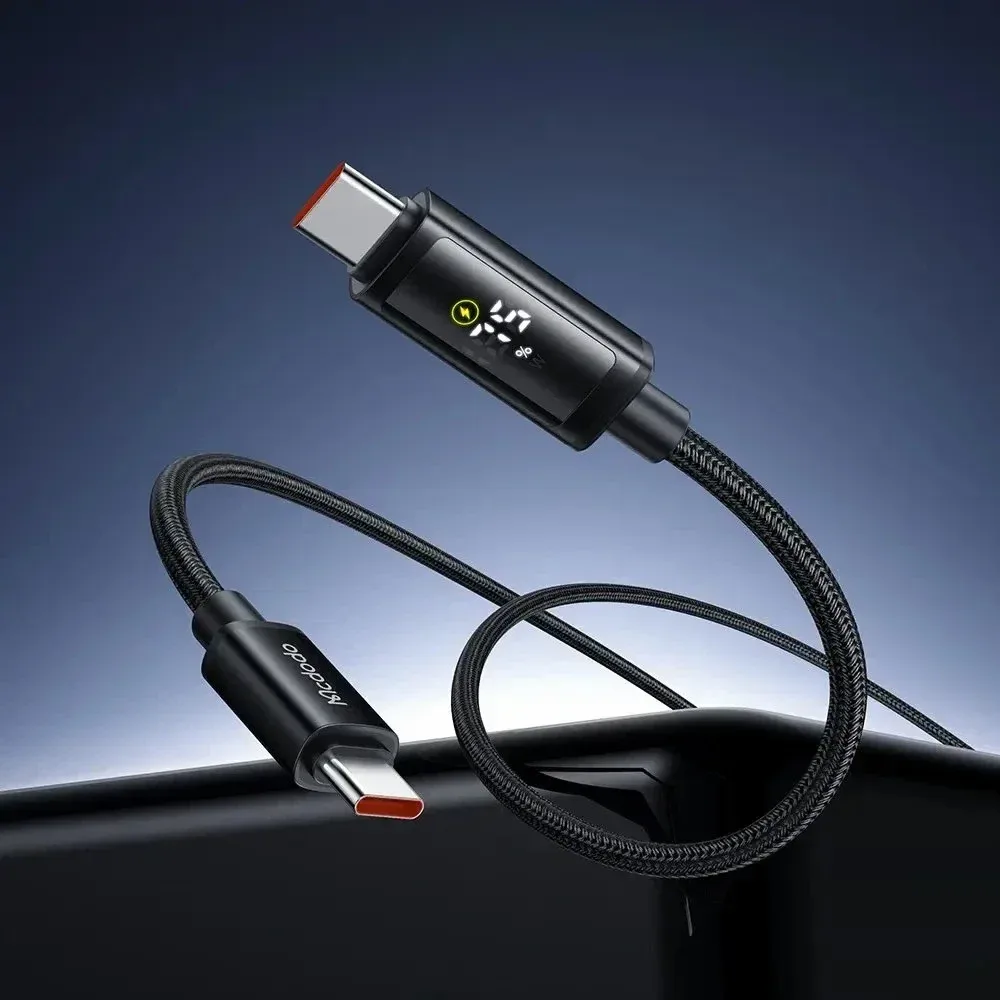 Mcdodo CA-8000 Type-c to Type-c 100w Çift Led Ekranlı 1.2m Kablo