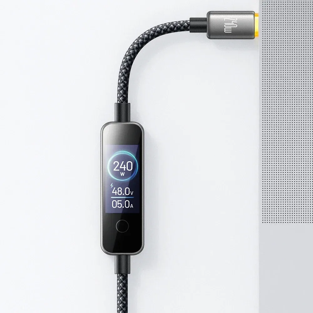 Mcdodo CA-8750 240W Type-C To Type-C TFT with Display Charging Cable 1.2m Black