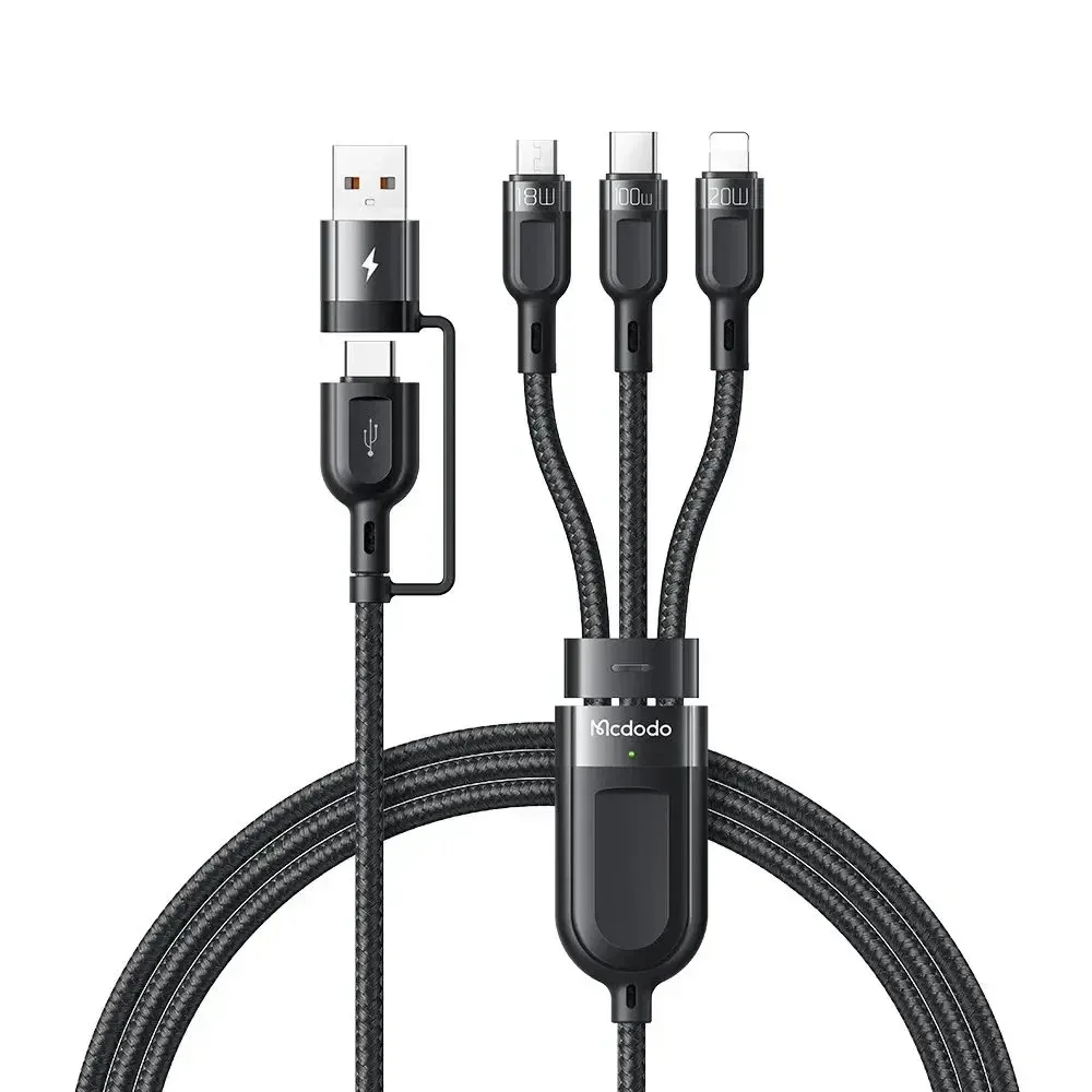 Mcdodo CA-8800 2 In 3 100w USB-A/C - Lightning+micro+type-c Süper Hızlı Şarj Ve Veri Kablosu 1.2m