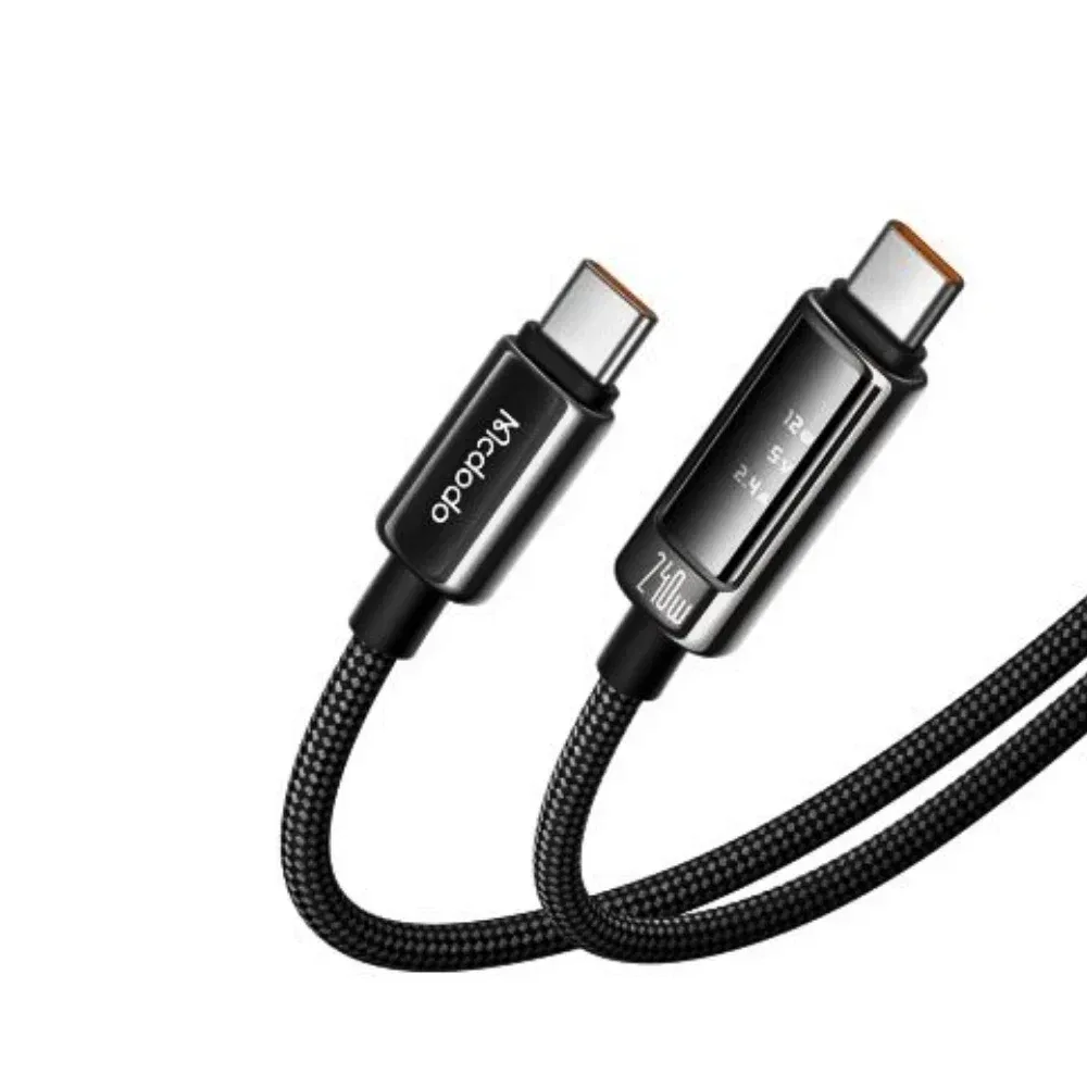 Mcdodo CA-8900 240W Type-C To Type-C OLED Ekranlı Şarj Kablosu 1.2m
