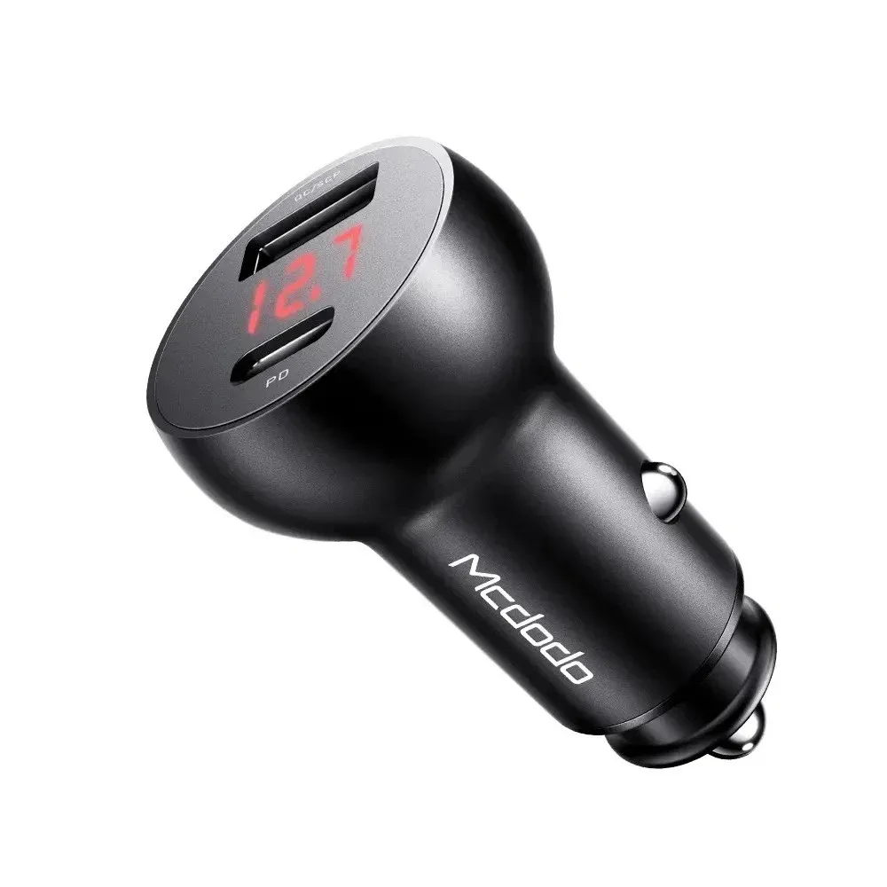 Mcdodo CC-6810 1xtype-c 1xusb Girişli Pd3.0 Hızlı Araç Çakmak Şarj Cihazı - Siyah