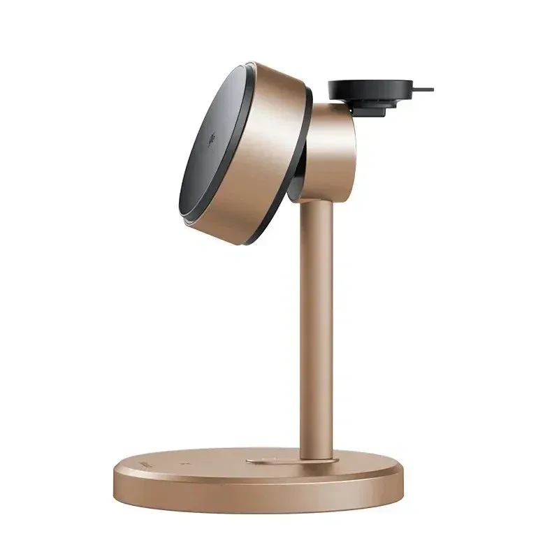 Mcdodo CH-2463 15w Magq qİ2 3in1Arada Wireless Charging Stand - Desert Titanium
