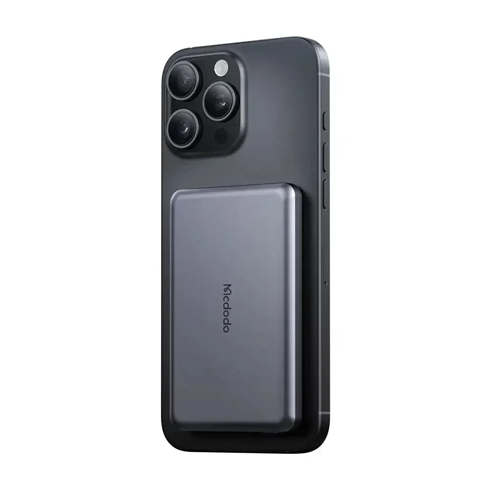 Mcdodo MC-4641 20W 5000mAh Metal Ultra Slim Magnetic Wireless Powerbank Black