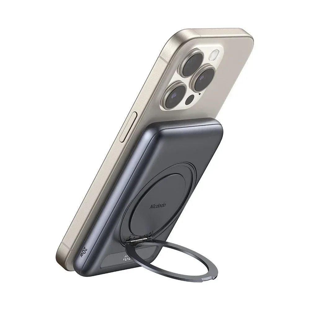 Mcdodo MC-8361 5000mAh 20w 360° Halka Standlı Metal Manyetik Powerbank