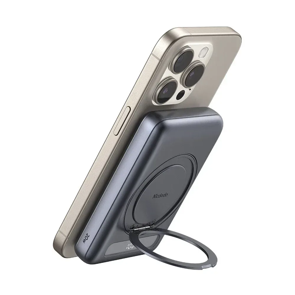 Mcdodo MC-8371 10000mAh - 20w Dahili 360° Halka Standlı Metal Ultra İnce Manyetik Powerbank