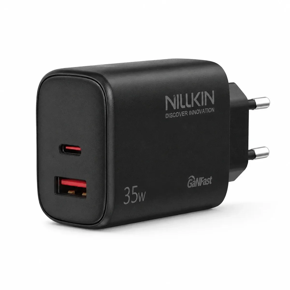 Nillkin NL-35W 35W GaN Type-C + USB-A Fast Charging Adapter Black