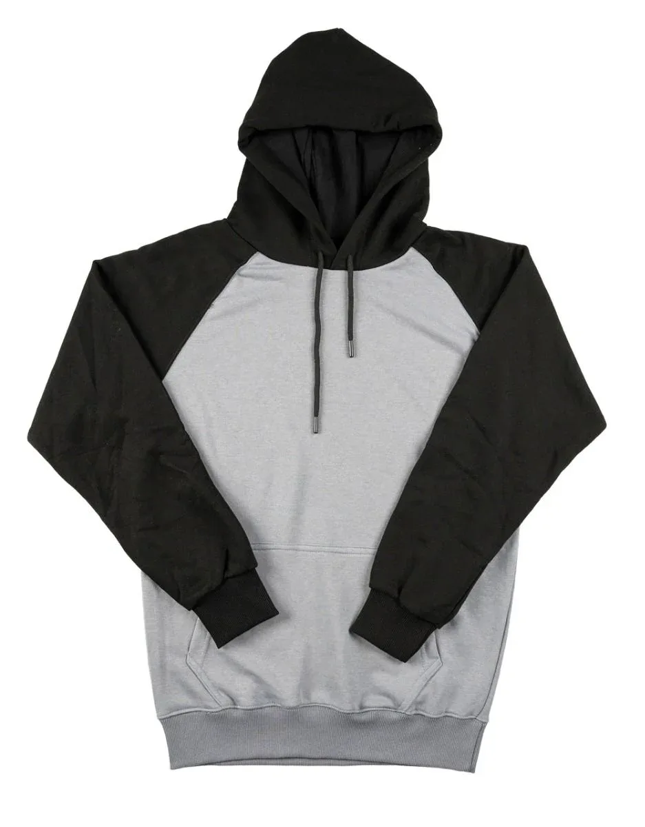 Raglan Body Hooded Sweatshirt — Grey