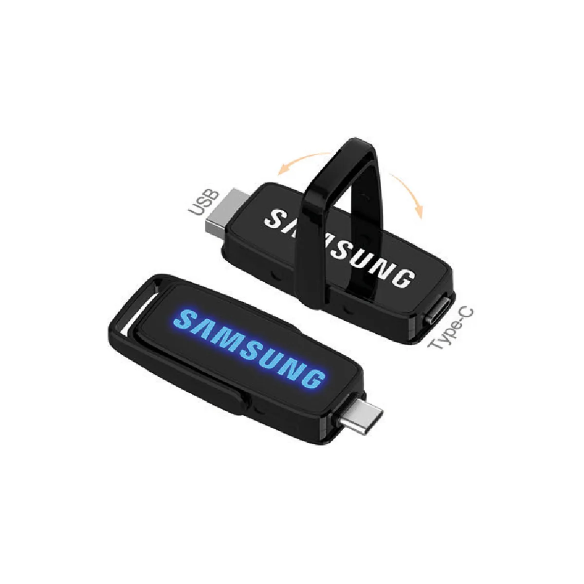 Ahlat Siyah 32 Gb Type-C Otg Işıklı USB Bellek