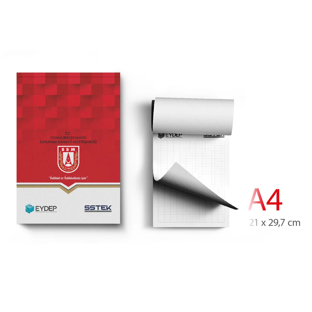 Kapak Geçmeli A4 Bloknot